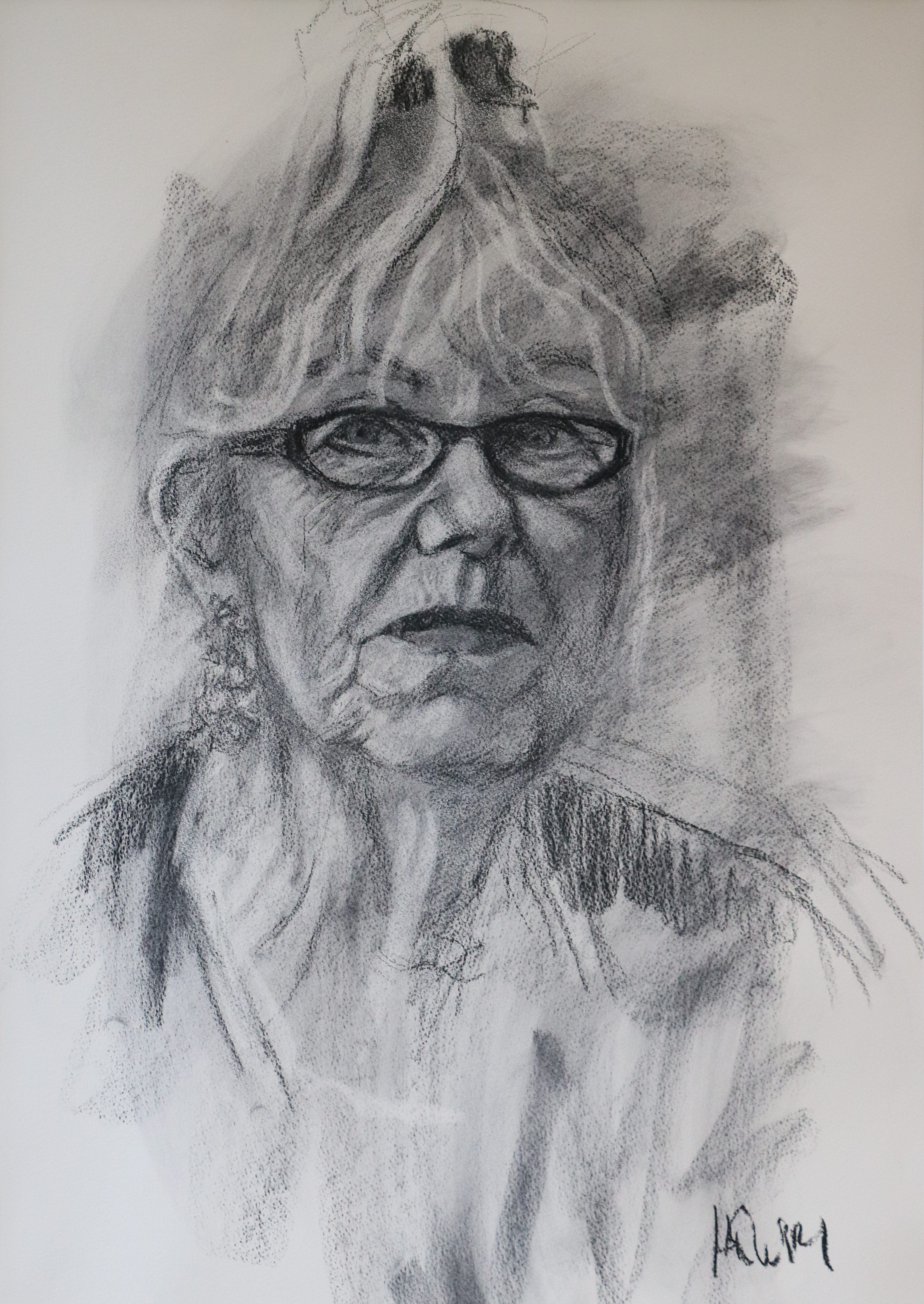 Charcoal study of Beverly